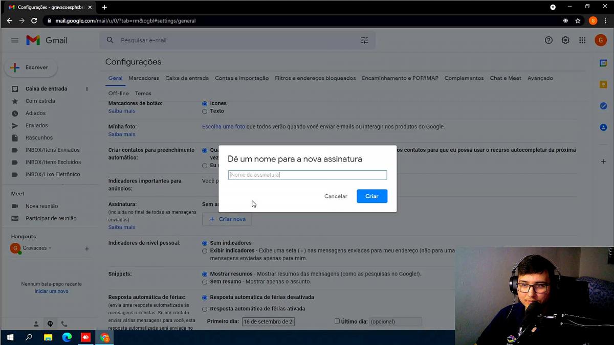 COMO CONFIGURAR SUA ASSINATURA NO GMAIL?