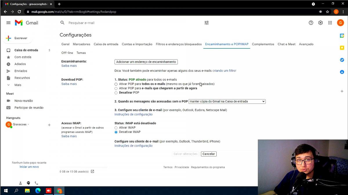COMO CONFIGURAR EMAIL POP?