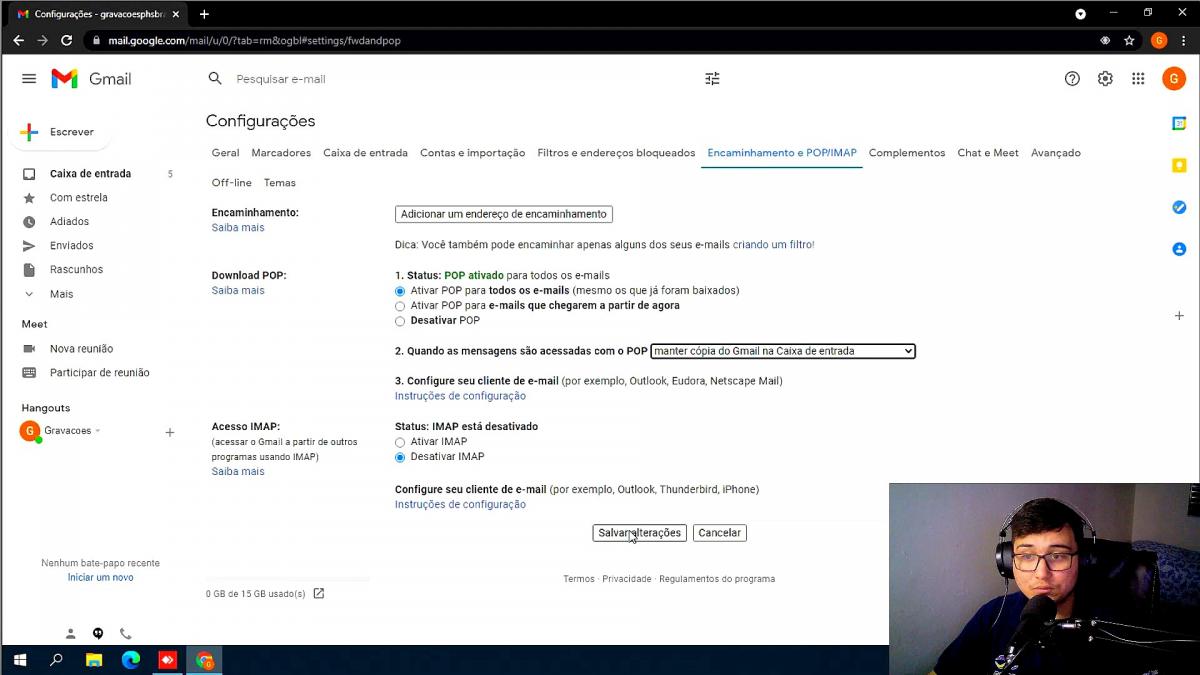 COMO CONFIGURAR EMAIL POP?
