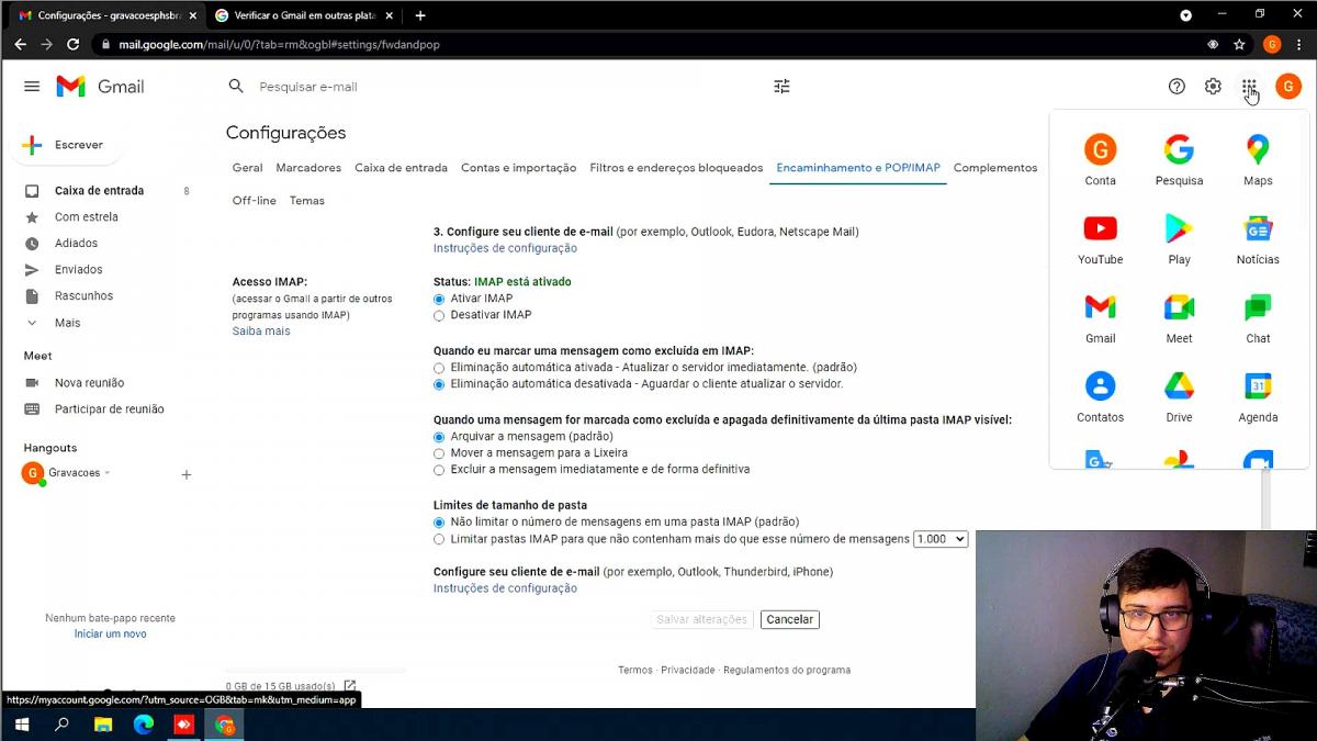 COMO CONFIGURAR EMAIL POP?