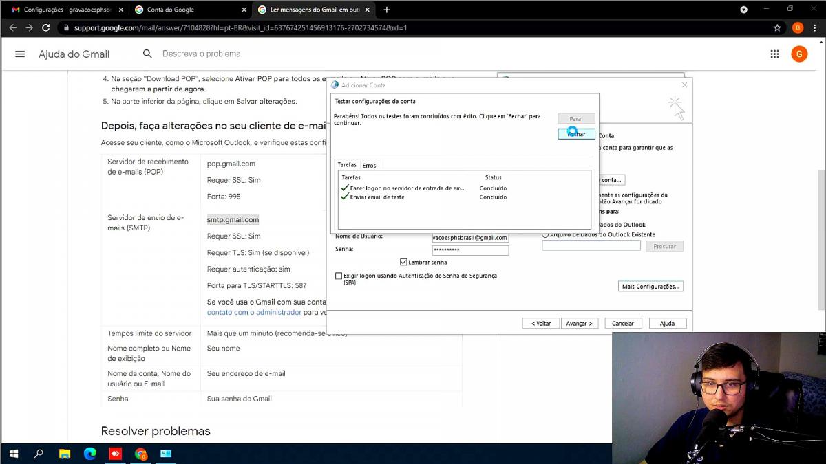 COMO CONFIGURAR EMAIL POP?