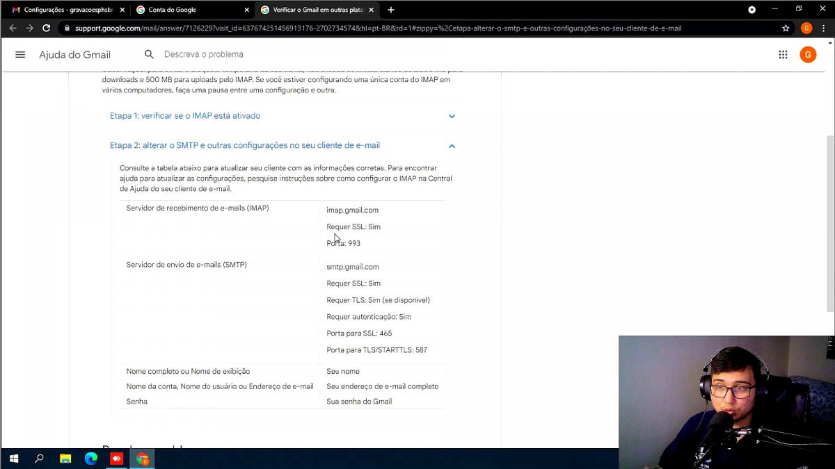 COMO CONFIGURAR EMAIL IMAP?
