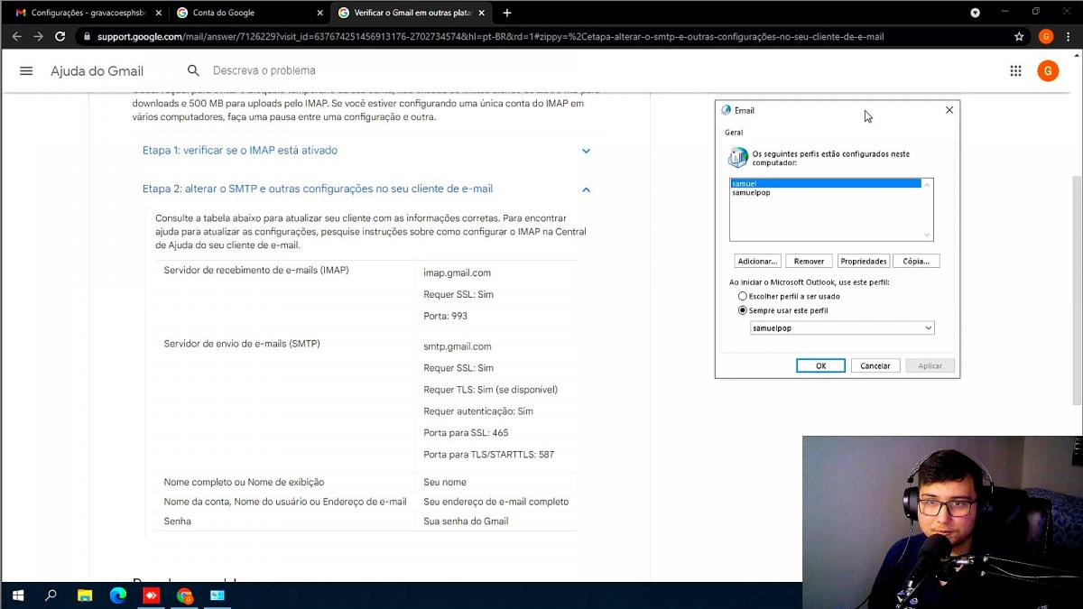 COMO CONFIGURAR EMAIL IMAP?