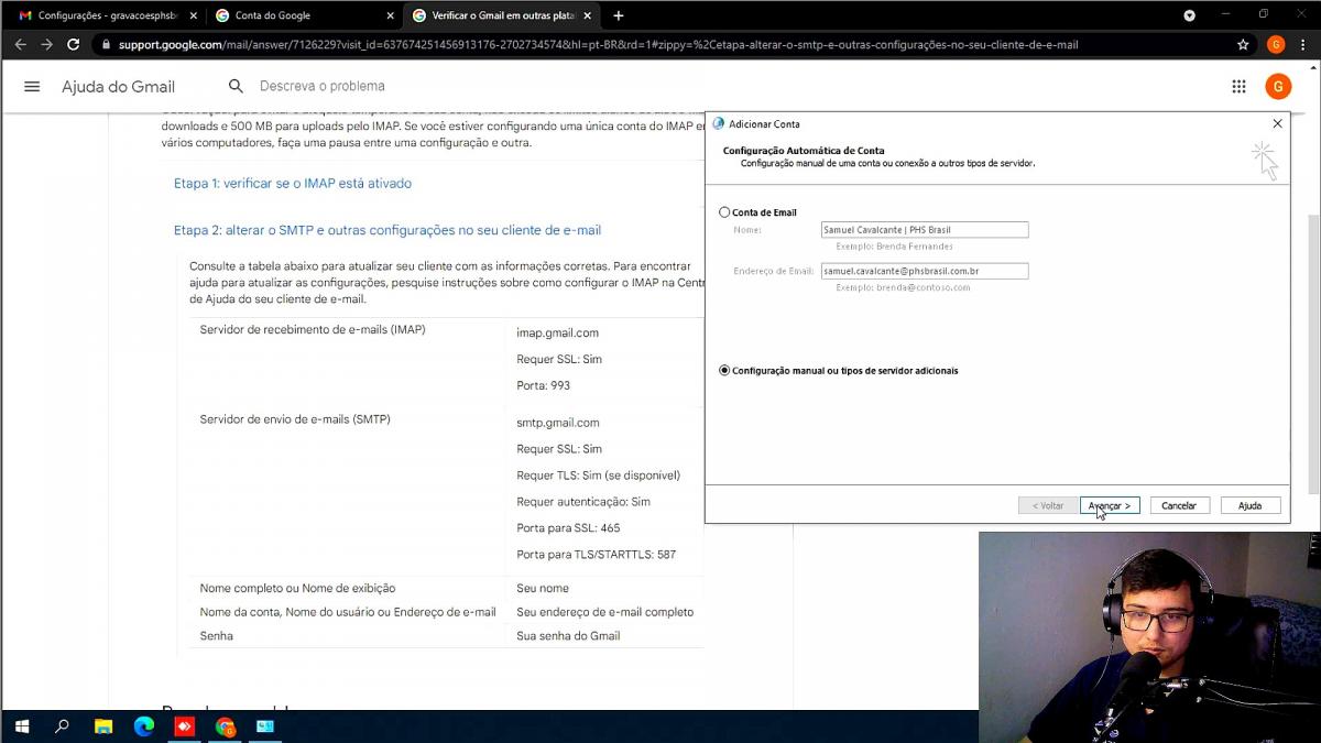 COMO CONFIGURAR EMAIL IMAP?