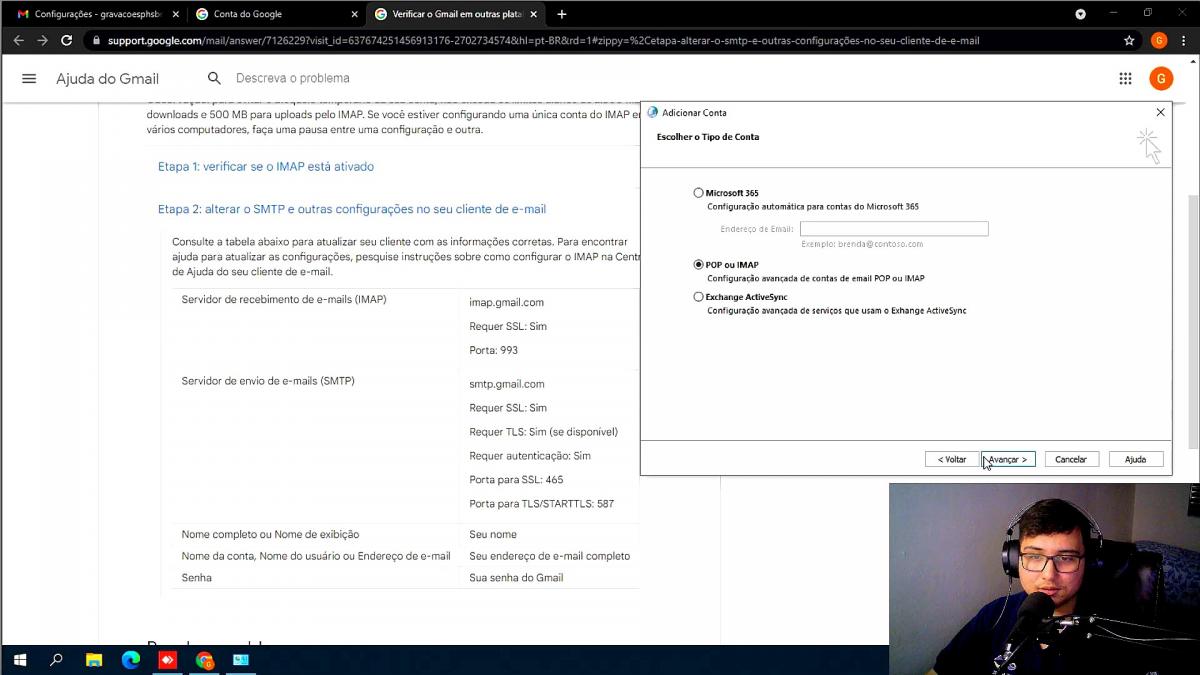 COMO CONFIGURAR EMAIL IMAP?