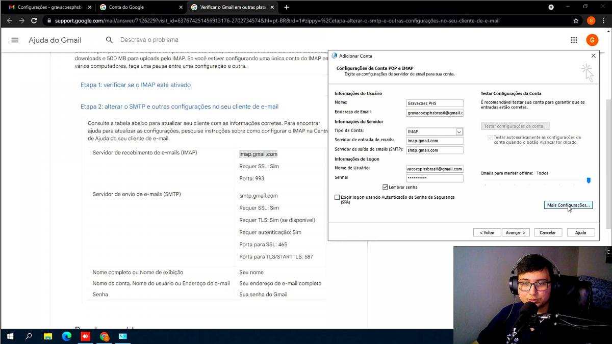COMO CONFIGURAR EMAIL IMAP?