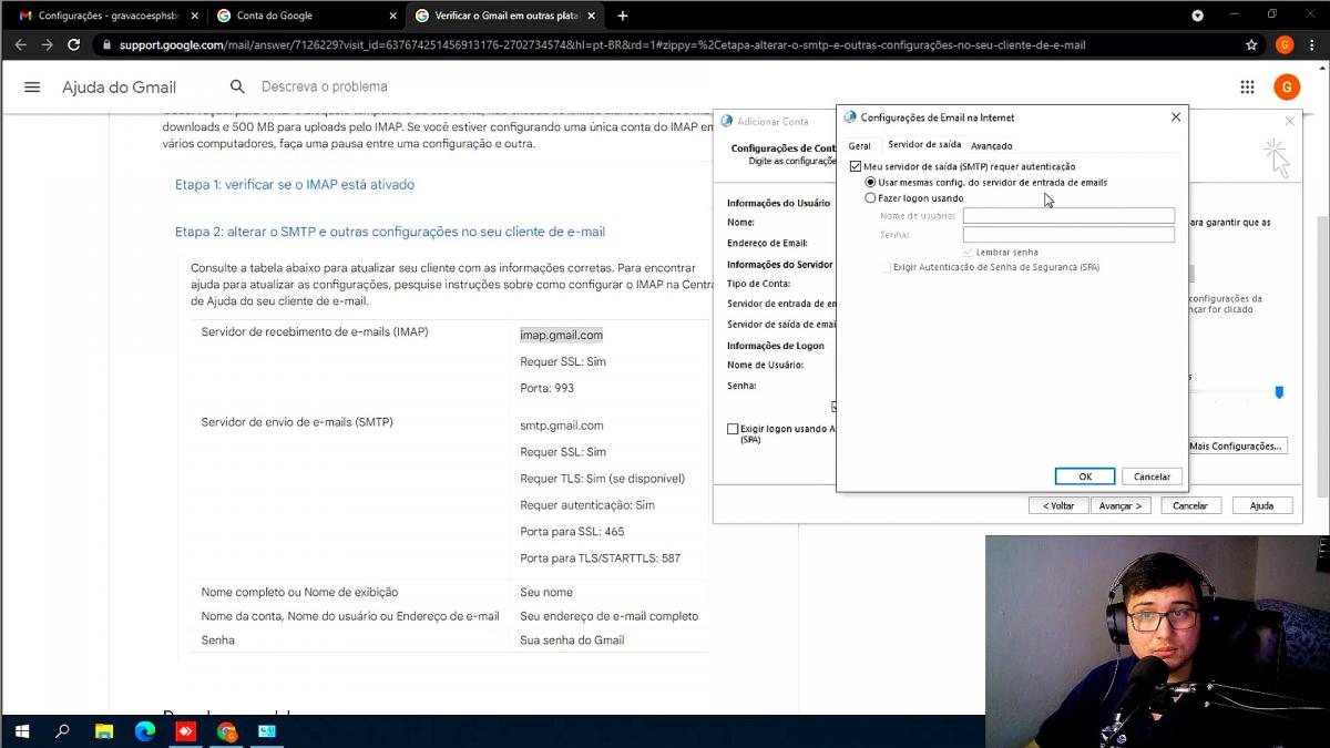 COMO CONFIGURAR EMAIL IMAP?
