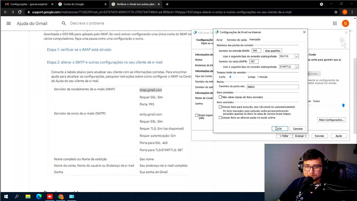 COMO CONFIGURAR EMAIL IMAP?