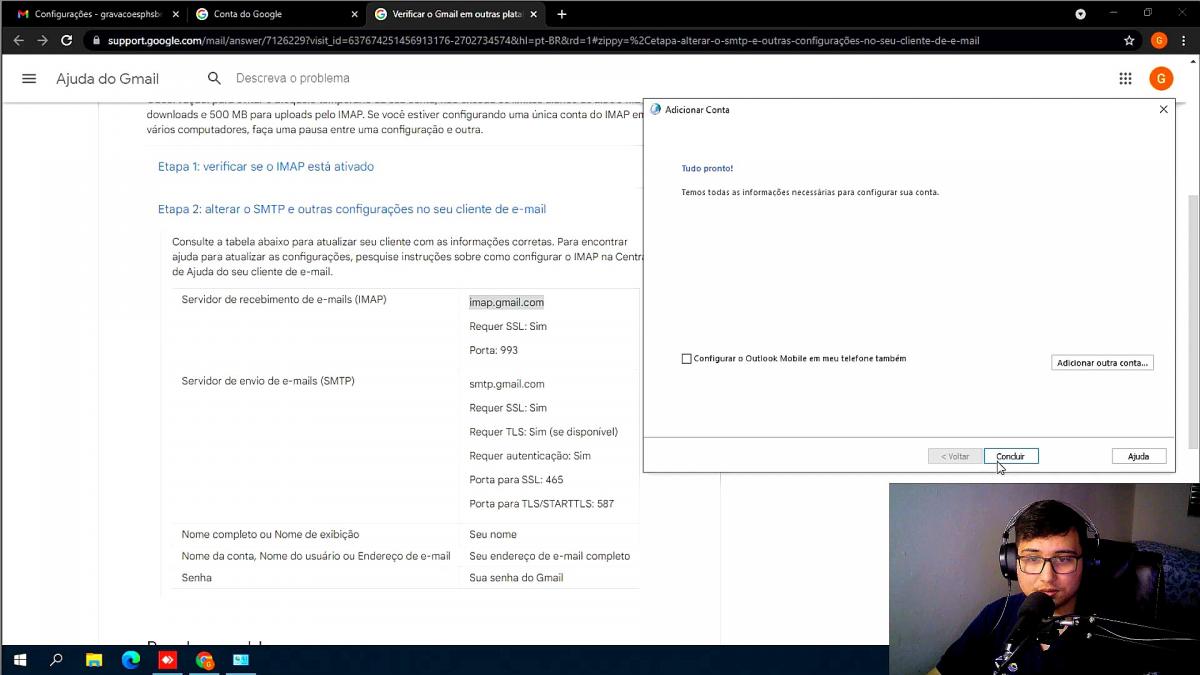 COMO CONFIGURAR EMAIL IMAP?