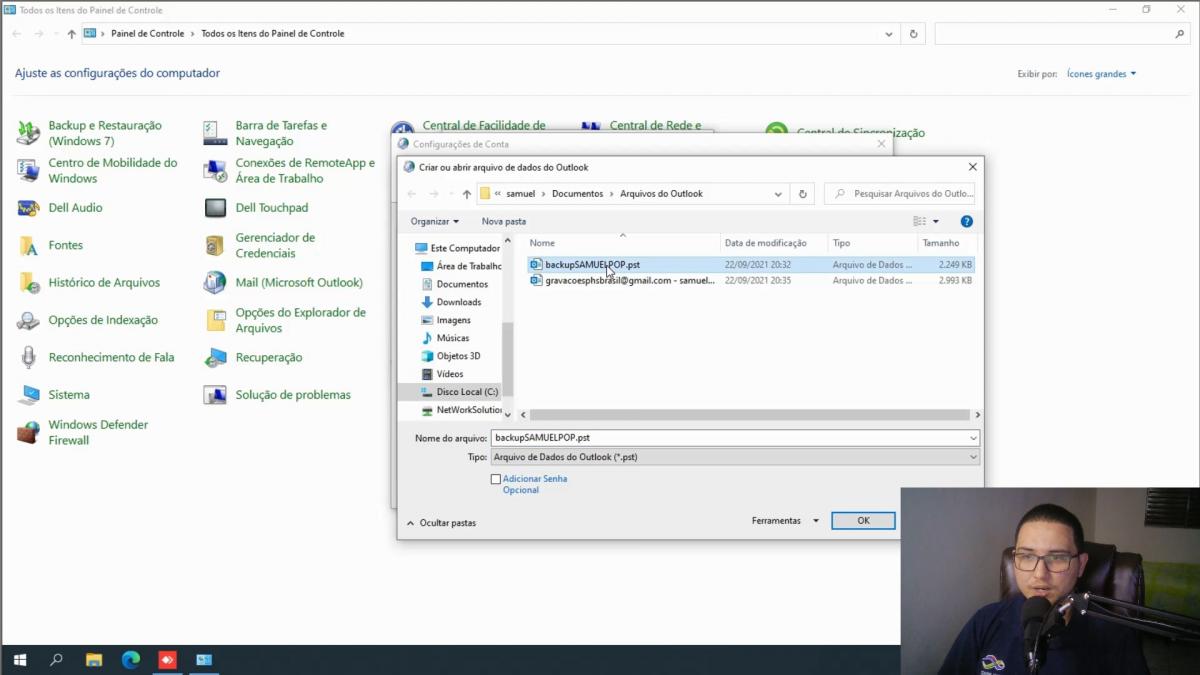COMO IMPORTAR UM ARQUIVO PST NO MICROSOFT OUTLOOK?
